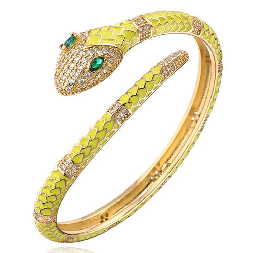 Fashion Colorful Enamel Snake Animal Bracelet & Bangle