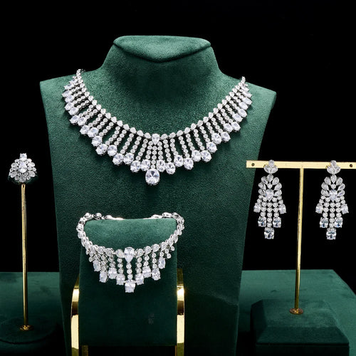 Bridal Necklace Set for Women -  Cubic Zirconia