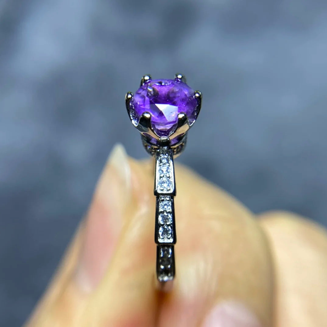 Healing crystal jewelry - Amethyst Ring