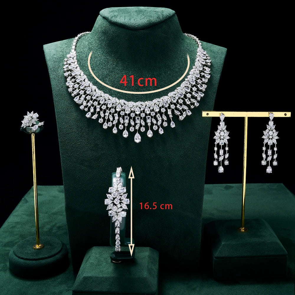 Luxury Women Jewelry Set - Cubic Zirconia Bridal Necklace