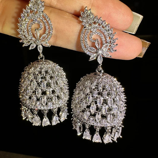 Luxury AAA Zircon Bridal Earrings - CZ Cubic Zirconia Wedding Earrings