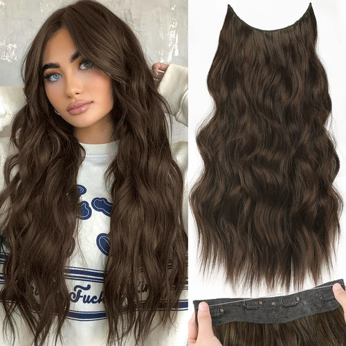 22 Inch Invisible Wire Hair Extensions | Secure, Adjustable &amp; Natural-Looking.