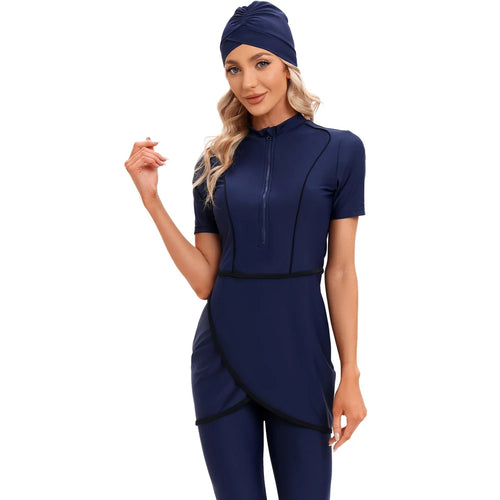 Stylish Women's Modest Hijab Muslim Swimsuit | Islamic Swimwear Burkini