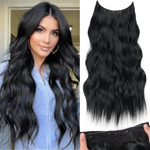 22 Inch Invisible Wire Hair Extensions | Secure, Adjustable &amp; Natural-Looking.