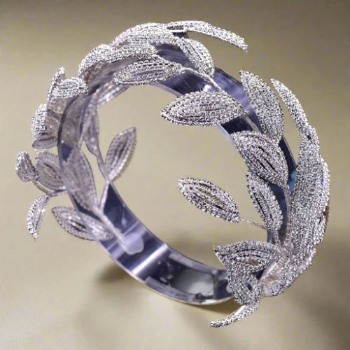 Elegant Silver Rhinestone Bridal Hair Hoop - Perfect Wedding Tiara and Hair Accessory