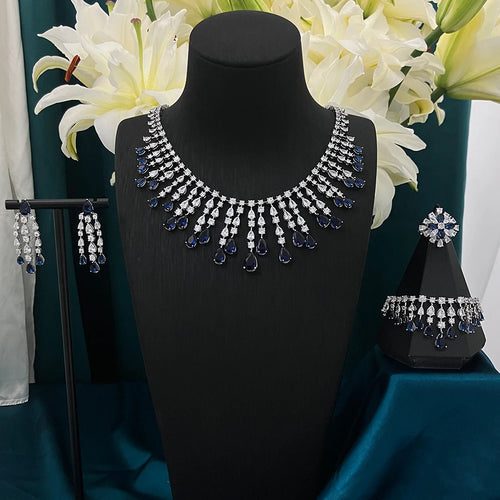 TIRIM jewelry, women necklace sets, bridal jewelry, cubic zirconia, luxury jewelry, DuBai collection, wedding accessories, elegant jewelry, bridal set, necklace and earrings set, high-quality jewelry, formal jewelry, special occasion jewelry, wedding jewelry, luxury bridal set, elegant bridal accessories, cubic zircon bridal set, bridal fashion