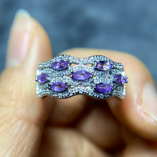 Healing crystal jewelry - Amethyst Ring