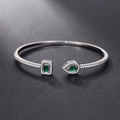 Luxury Cubic Zirconia Cuff Bracelet Bangle