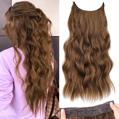 22 Inch Invisible Wire Hair Extensions | Secure, Adjustable &amp; Natural-Looking.