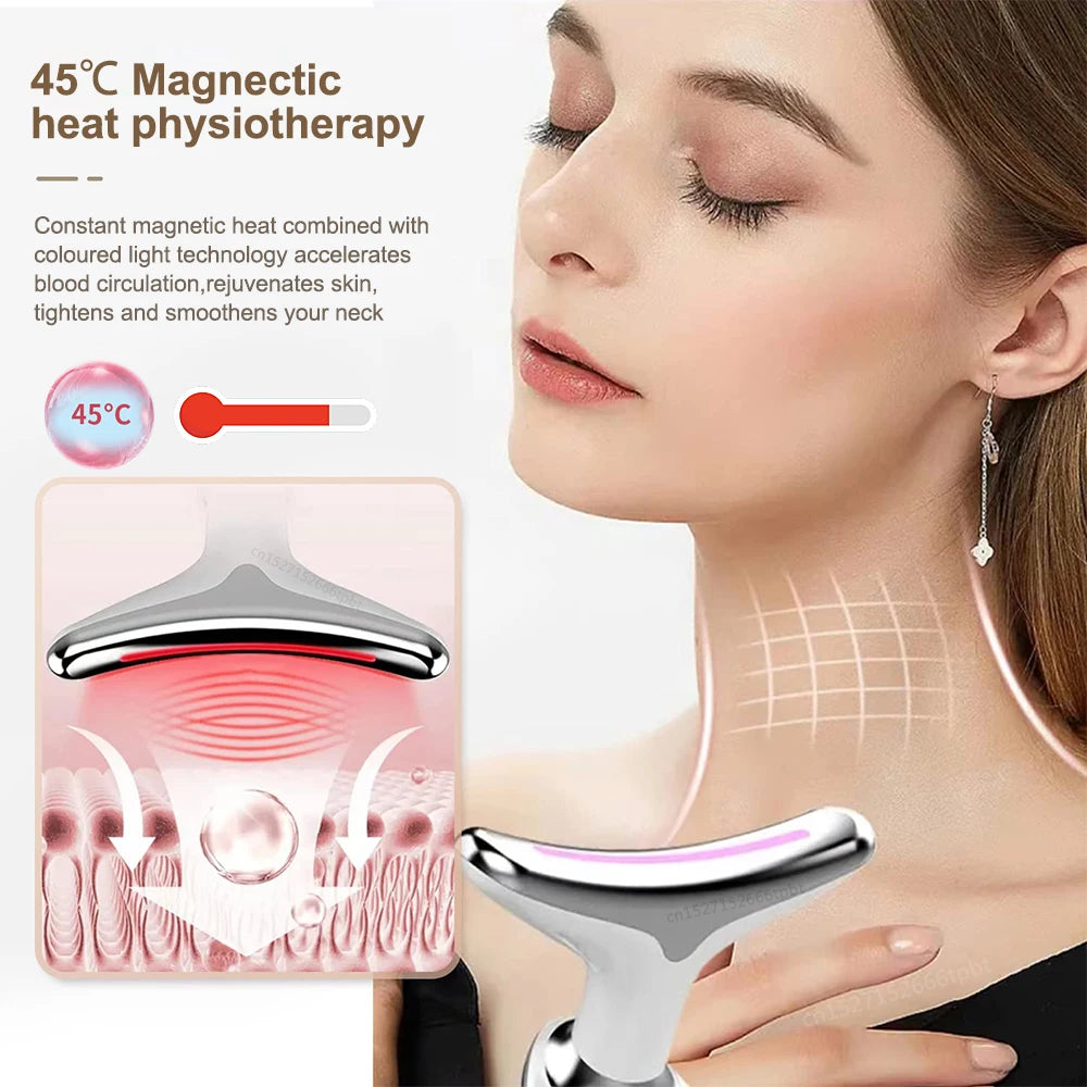 Face Massager Anti-aging Facial Massage EMS Facial Microcurrent Red