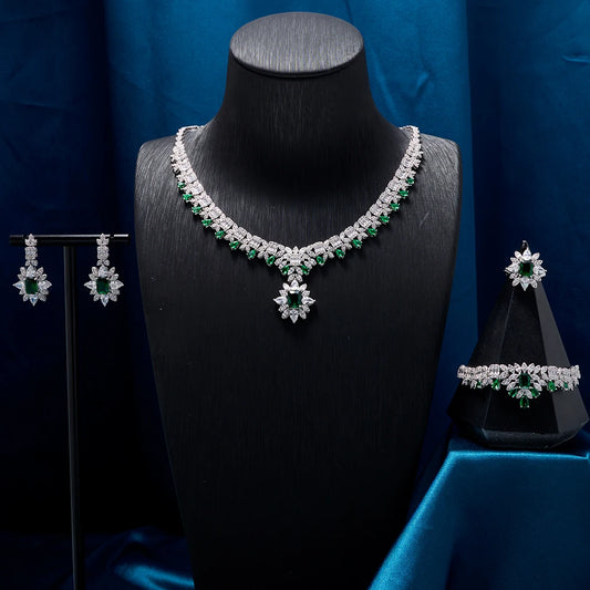 Trendy Necklace Sets for Women Cubic Zirconia