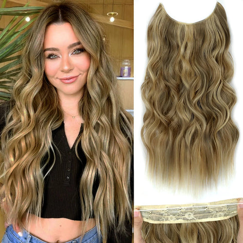 22 Inch Invisible Wire Hair Extensions | Secure, Adjustable &amp; Natural-Looking.