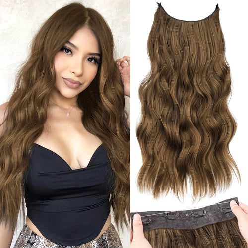 22 Inch Invisible Wire Hair Extensions | Secure, Adjustable &amp; Natural-Looking.