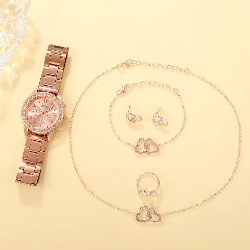 #RhinestoneWatch #FashionAccessorySet #QuartzWatch #WomenJewelry #GlamorousAccessories #VersatileJewelry #ElegantJewelry #FashionableWatch #RhinestoneJewelry #StylishAccessories #WomenFashion #JewelrySet #DurableWatch #EverydayGlamour #SparklingJewelry