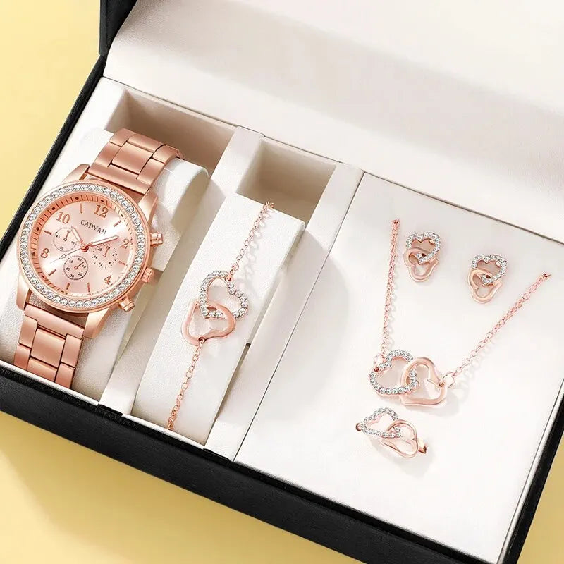 #RhinestoneWatch #FashionAccessorySet #QuartzWatch #WomenJewelry #GlamorousAccessories #VersatileJewelry #ElegantJewelry #FashionableWatch #RhinestoneJewelry #StylishAccessories #WomenFashion #JewelrySet #DurableWatch #EverydayGlamour #SparklingJewelry