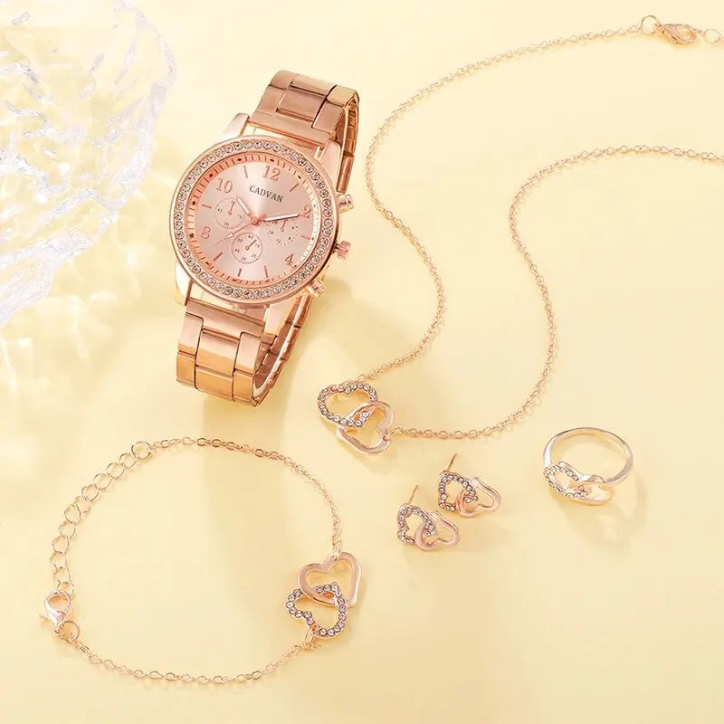 #RhinestoneWatch #FashionAccessorySet #QuartzWatch #WomenJewelry #GlamorousAccessories #VersatileJewelry #ElegantJewelry #FashionableWatch #RhinestoneJewelry #StylishAccessories #WomenFashion #JewelrySet #DurableWatch #EverydayGlamour #SparklingJewelry