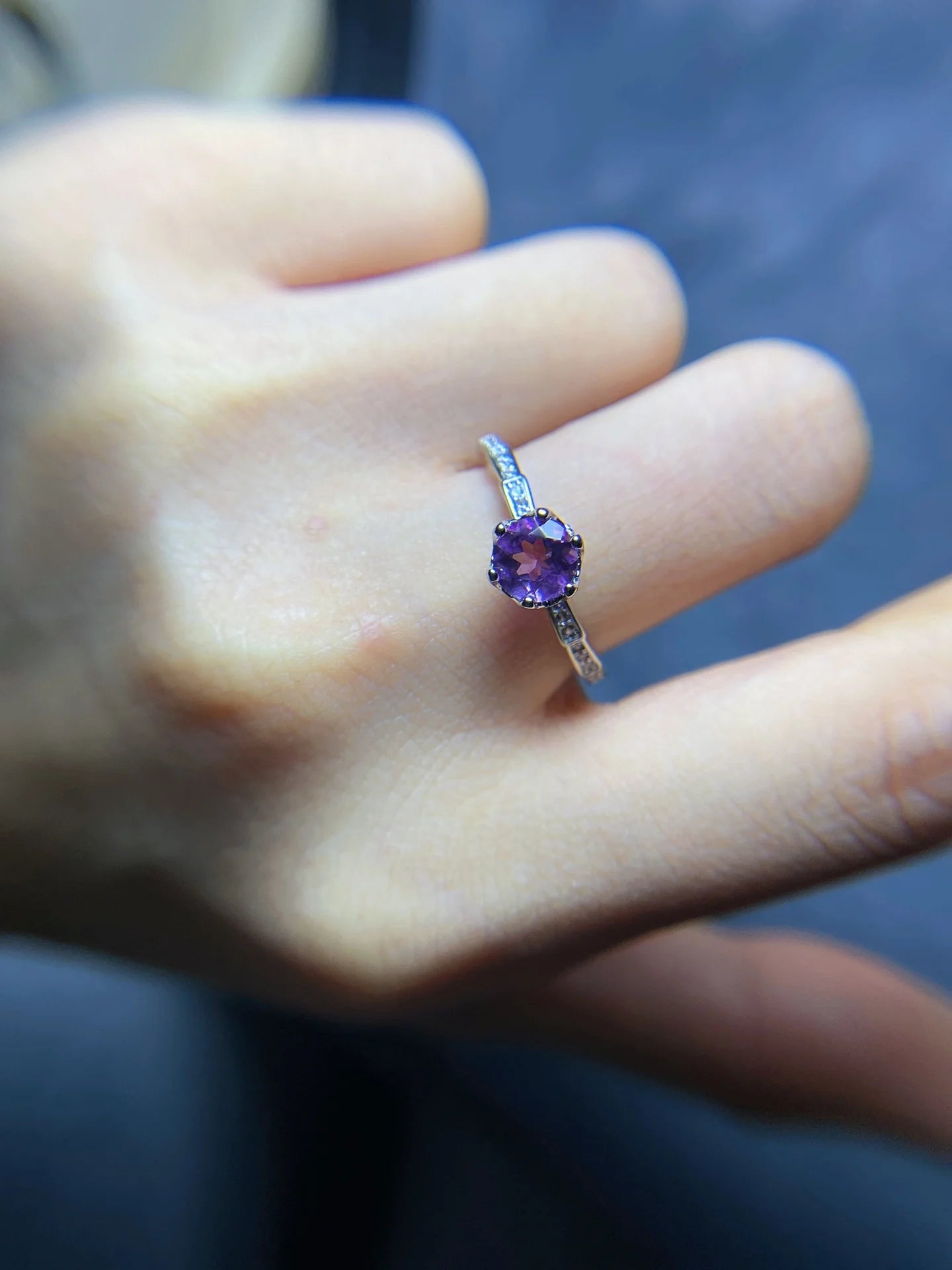 Healing crystal jewelry - Amethyst Ring