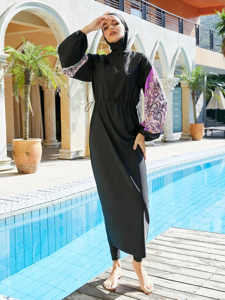 The Ultimate Burkini Femme Muslim Swimwear for Women 2024: Long Sleeve Islamic Swimsuit