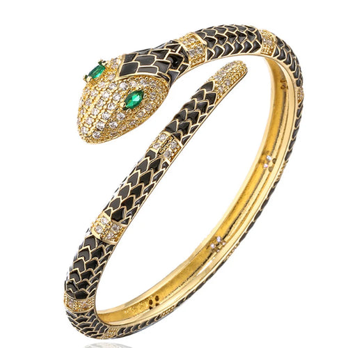 Fashion Colorful Enamel Snake Animal Bracelet & Bangle