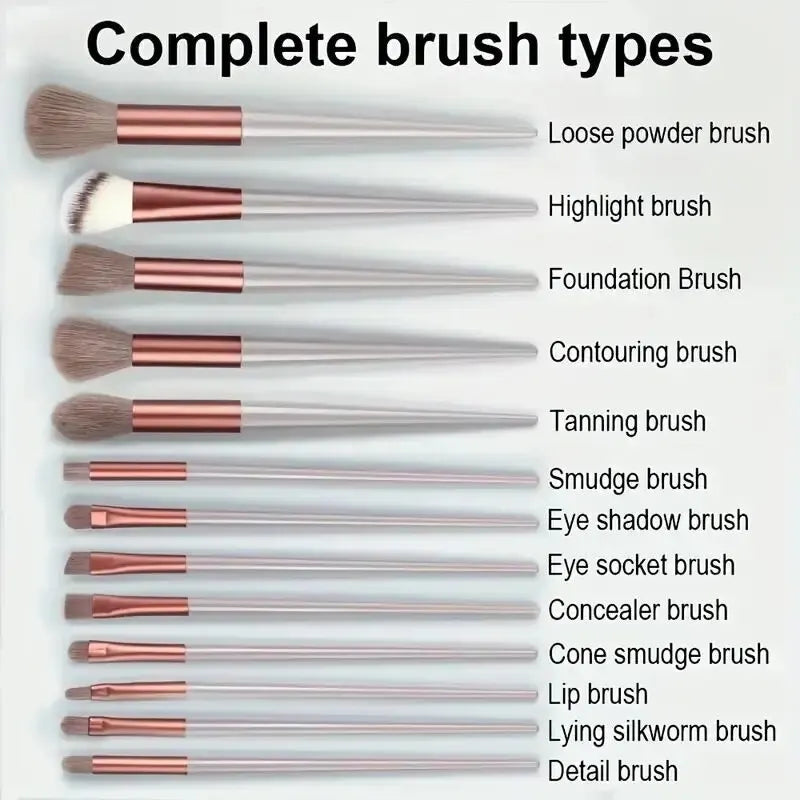 Professional Makeup Brush Set - Soft Fluffy Cosmetic Brushes with Storage Bag