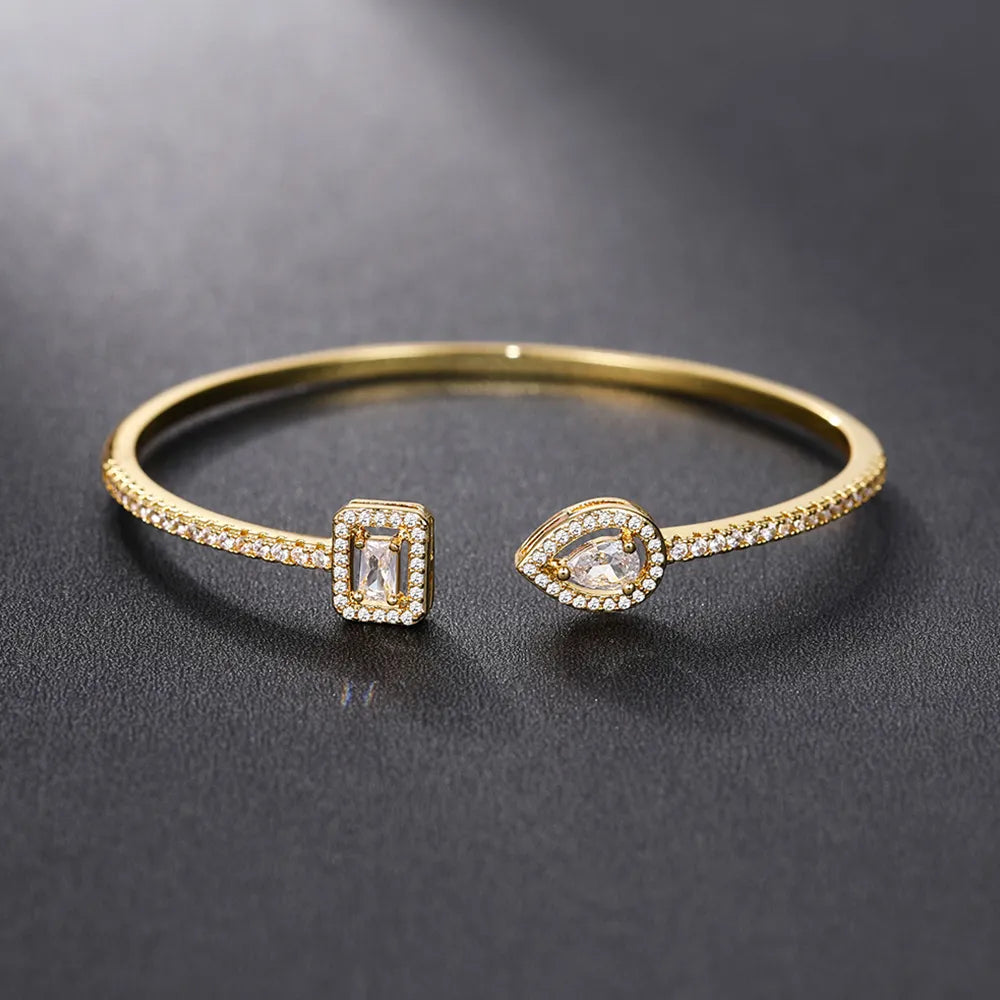 Luxury Cubic Zirconia Cuff Bracelet Bangle