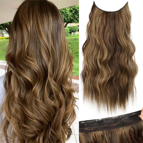 22 Inch Invisible Wire Hair Extensions | Secure, Adjustable &amp; Natural-Looking.