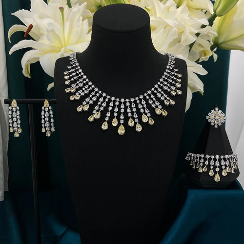 TIRIM jewelry, women necklace sets, bridal jewelry, cubic zirconia, luxury jewelry, DuBai collection, wedding accessories, elegant jewelry, bridal set, necklace and earrings set, high-quality jewelry, formal jewelry, special occasion jewelry, wedding jewelry, luxury bridal set, elegant bridal accessories, cubic zircon bridal set, bridal fashion