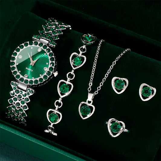 Elegant Women’s Quartz Watch and Jewelry Set