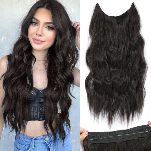 22 Inch Invisible Wire Hair Extensions | Secure, Adjustable &amp; Natural-Looking.