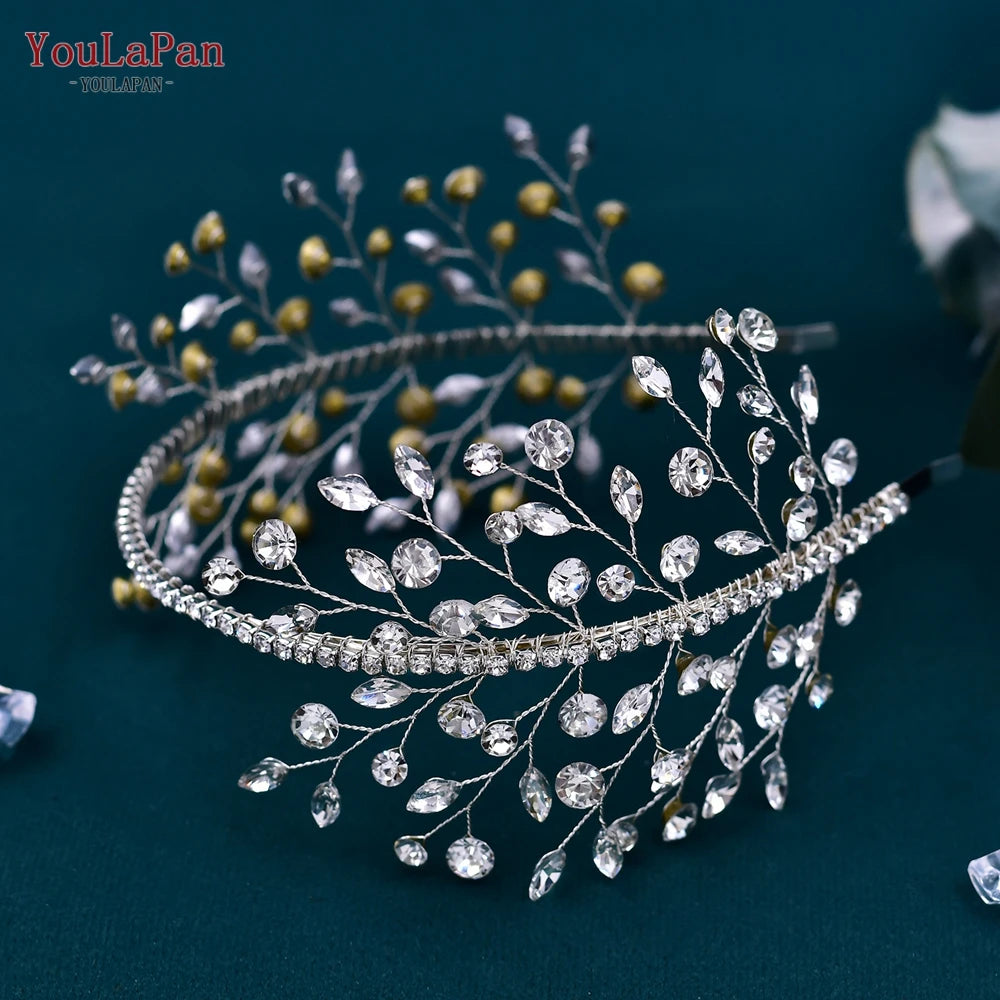 Elegant Silver Rhinestone Bridal Hair Hoop - Perfect Wedding Tiara and Hair Accessory