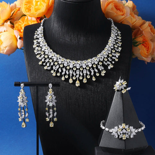 Luxury Women Jewelry Set - Cubic Zirconia Bridal Necklace