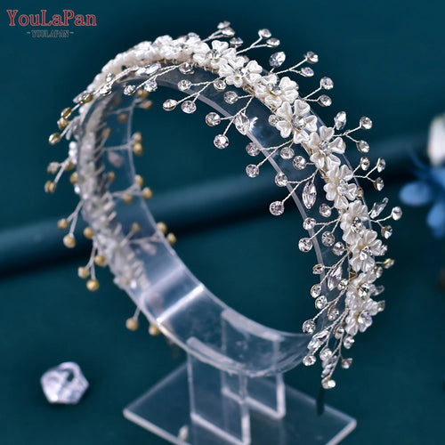 Elegant Silver Rhinestone Bridal Hair Hoop - Perfect Wedding Tiara and Hair Accessory