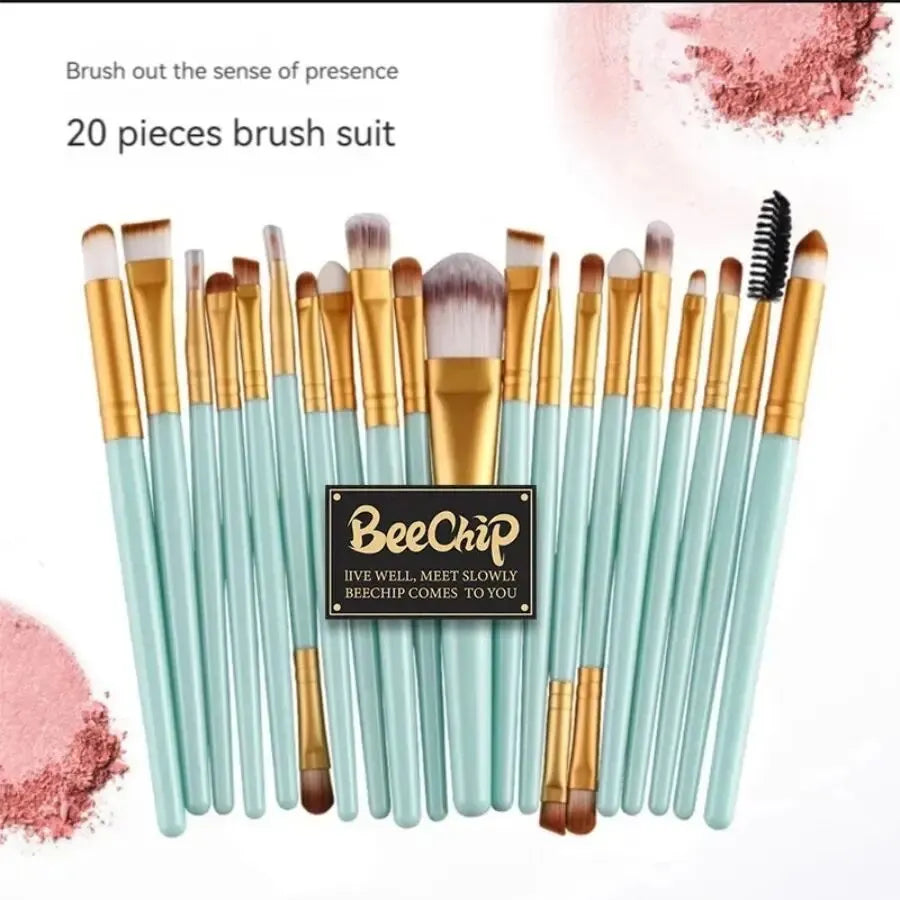 Makeup Brushes, Portable Brush Set, Soft Bristles, Professional Makeup Tools, Versatile Makeup Brushes, All Skin Types, Complete Makeup Set, Cosmetic Tools, Beauty Essentials, On-the-Go Makeup