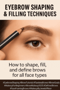 #EyebrowShaping, #BrowTutorial, #FlawlessBrows, #BrowGoals, #MakeupForBeginners, #BrowMakeup2025, #DefinedBrows, #FaceFramingBrows, #MakeupByJewelOfNoor